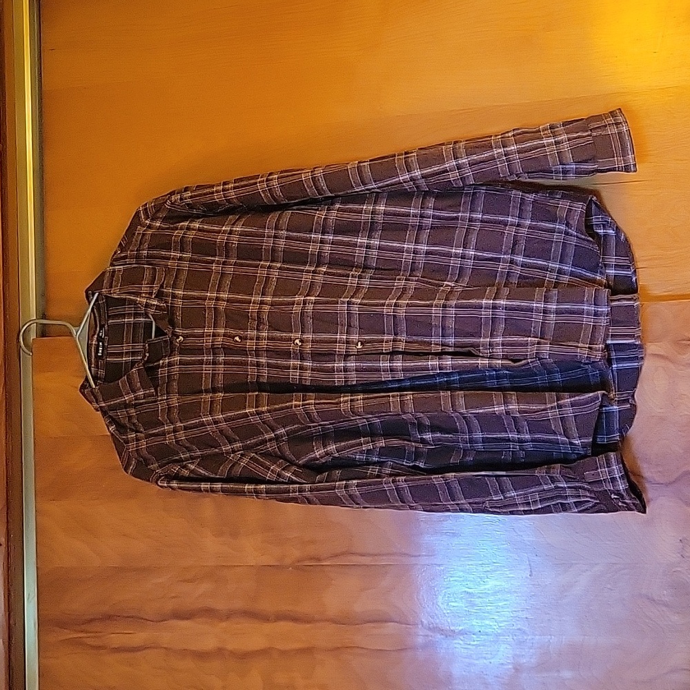 Shein XL plaid button up flannel